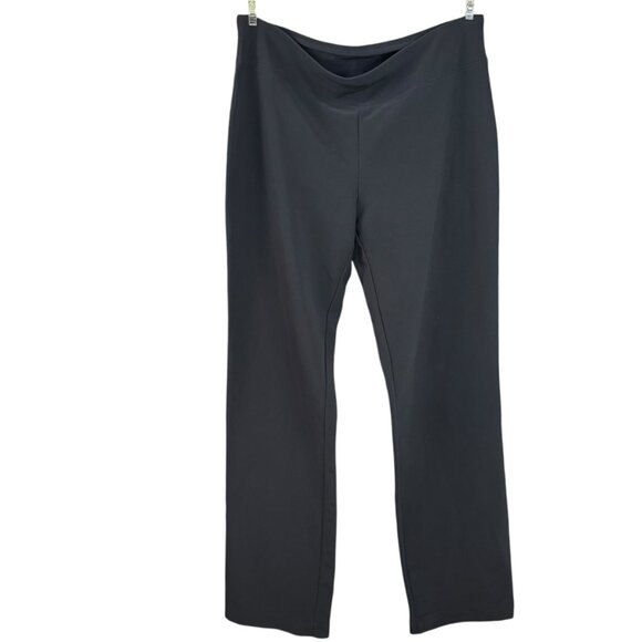 Boston Proper Black Pull-On Pants Women’s Size L Long | Stretch Straight Leg Tro - Picture 1 of 5